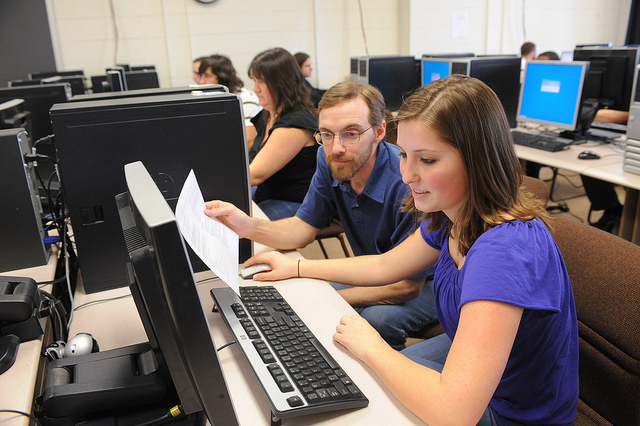 Professor and Student at Computer