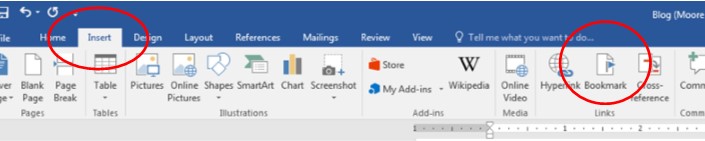Microsoft Word Insert Ribbon