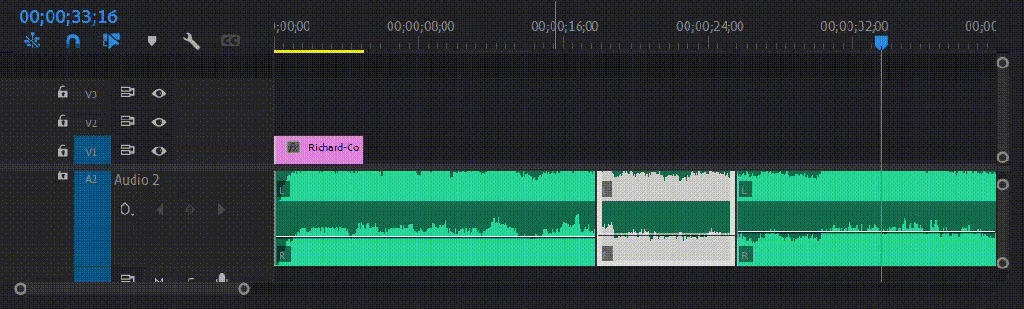 Adjusting the audio volume levels in Adobe Premiere Pro