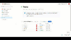 Coda provides interactive ways to keep tabs on project progress, as shown here. Team members can change their status as the project is completed, and keep tabs on the progress made by their co-workers.